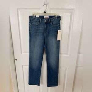 NWT DU/ER No Sweat Denim High Rise Slim Straight Women's Blue Jeans